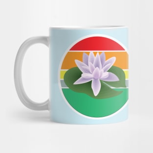 beutiful Rainbow circle with Lotus flower for Nature lovers Mug